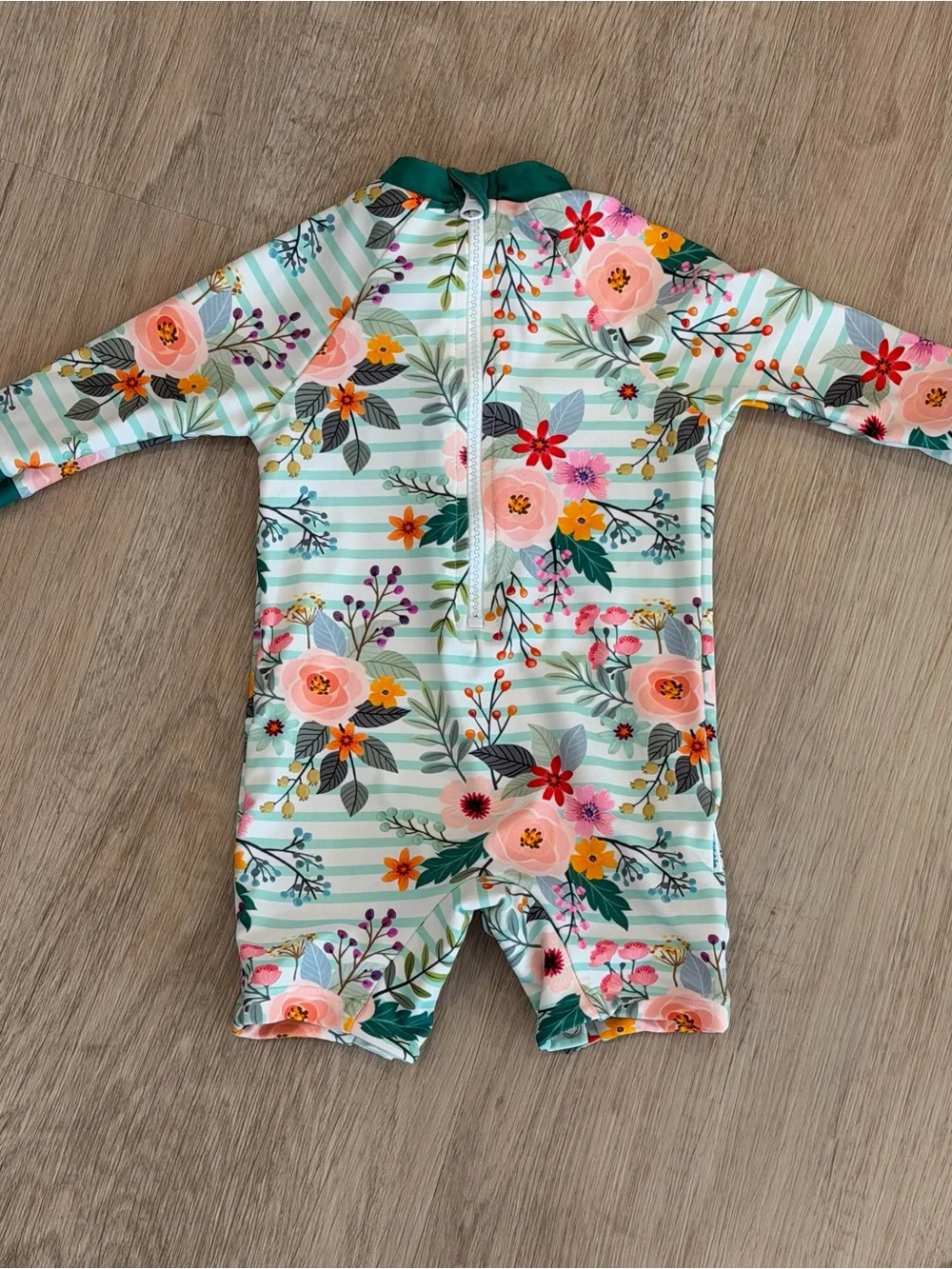 Up and Fast Floral Long-Sleeve Rash Guard Swimsuit